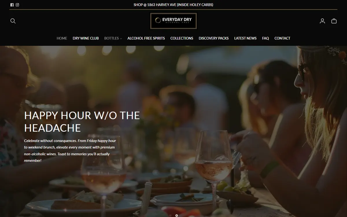 The Everyday Dry website