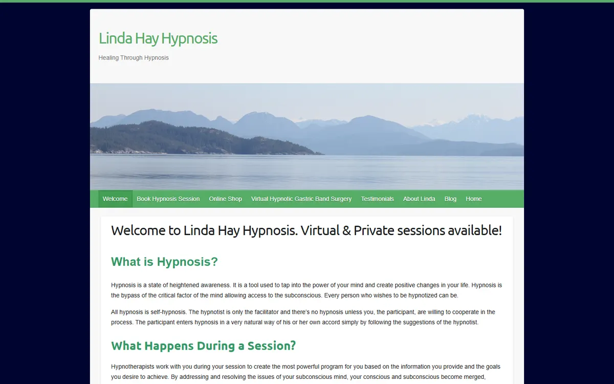 Linda Hay Hypnosis website
