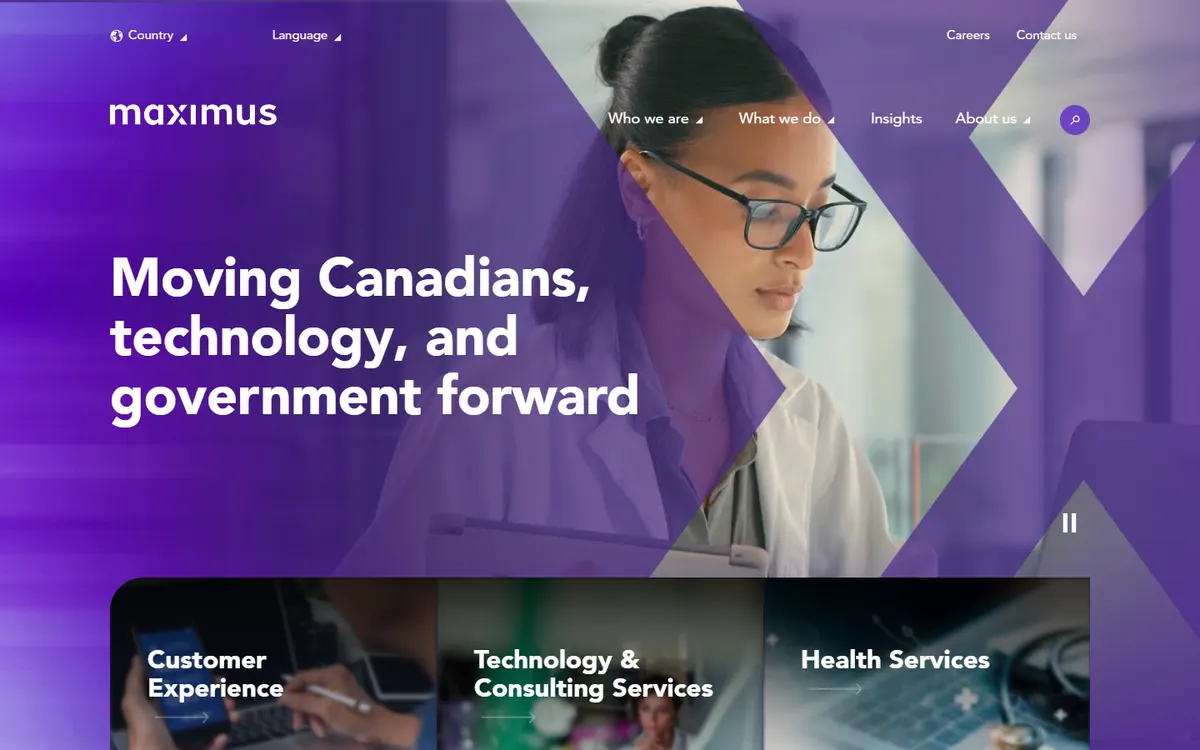 Maximus Canada website