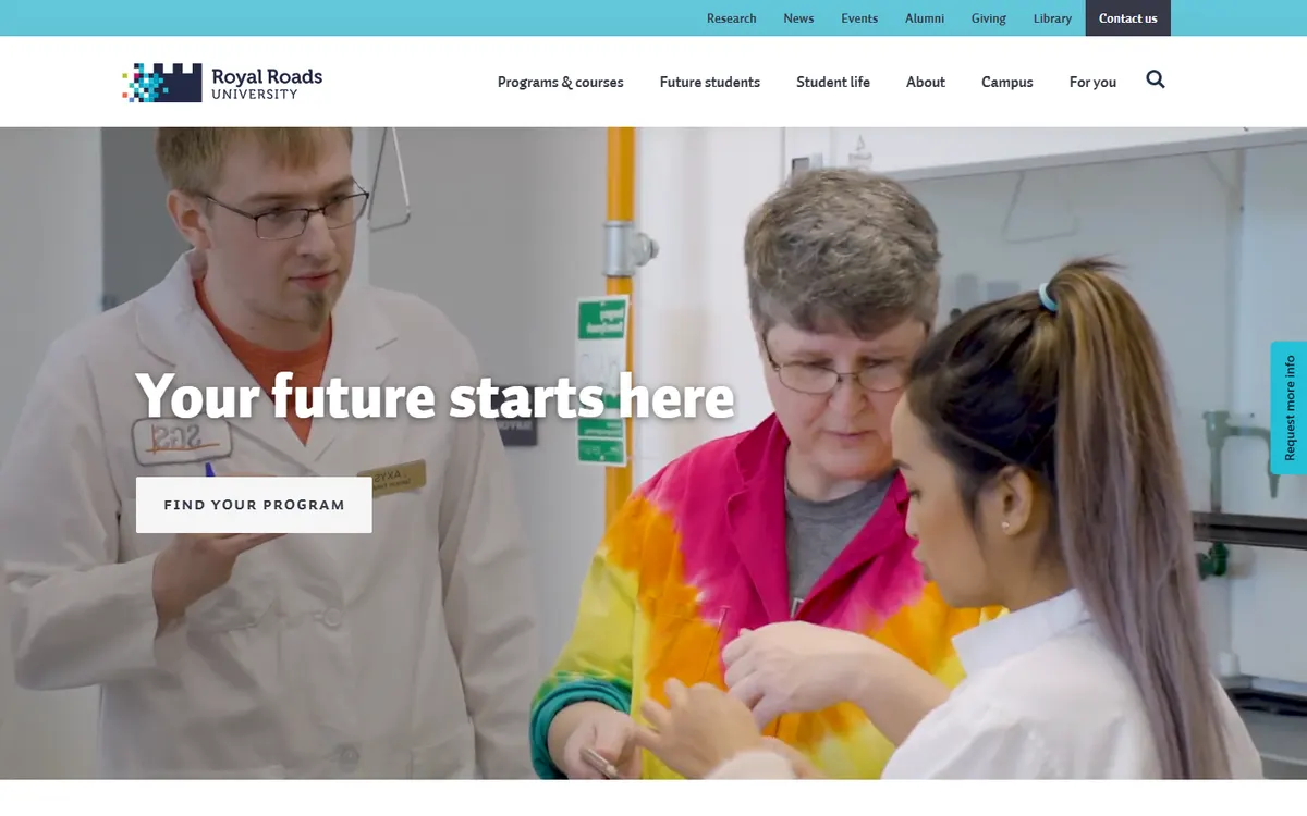 Royal Roads University website